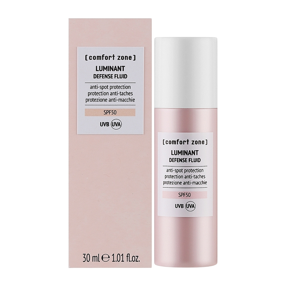 Comfort Zone Luminant Defense Fluid SPF 50 30ml - Захисний флюїд проти пігментації з SPF 50 - фото №1 Comfort Zone Luminant Defense Fluid SPF 50 30ml - Захисний флюїд проти пігментації з SPF 50 - фото №1